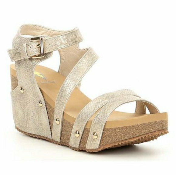 Volatile Euphoria Strappy Platform Wedges Women 11